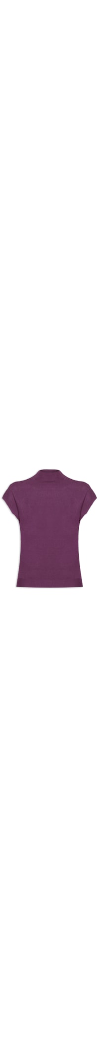 Blusa Feminina Manga Japonesa Em Tricot - Roxo