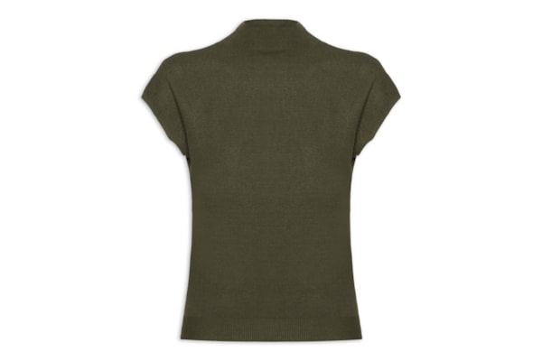 Blusa Feminina Manga Japonesa Em Tricot - Verde