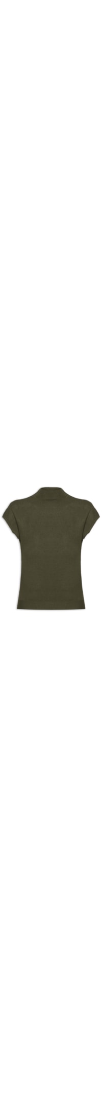 Blusa Feminina Manga Japonesa Em Tricot - Verde