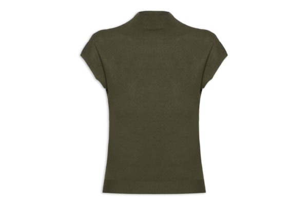 Blusa Feminina Manga Japonesa Em Tricot - Verde