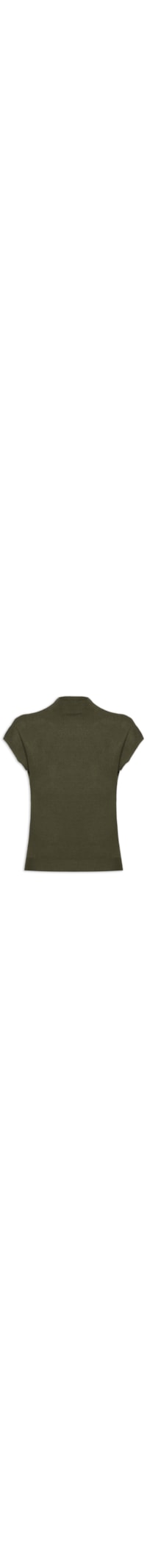 Blusa Feminina Manga Japonesa Em Tricot - Verde