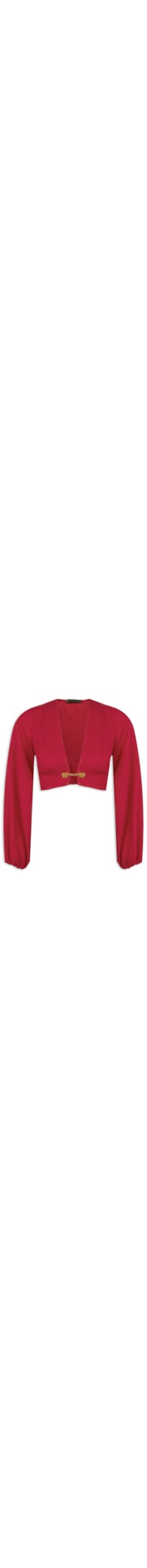 Blusa Feminina Manga Longa Alessia Det - Vermelho