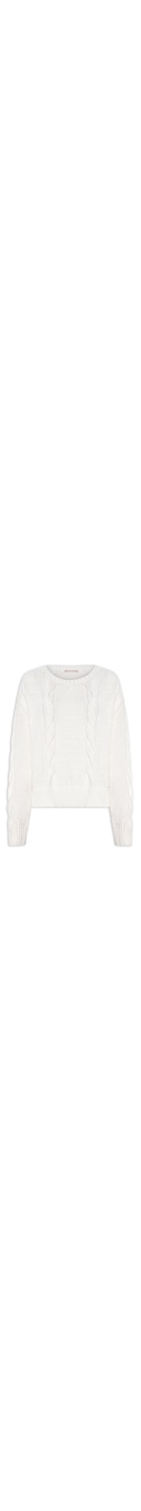 Blusa Feminina Manga Longa Arans Mohair - Branco