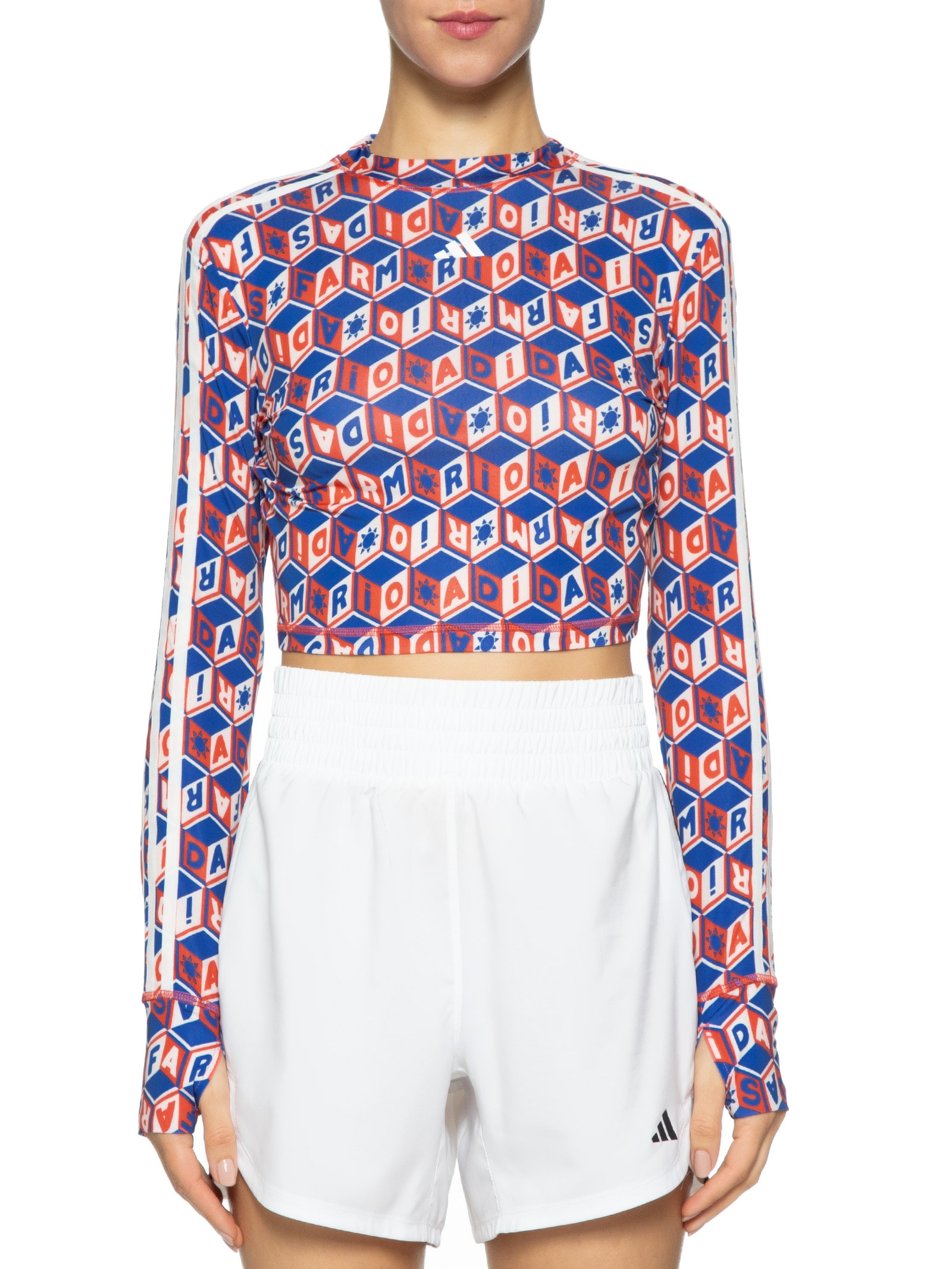 Blusa Feminina Manga Longa Adidas Farm Azul