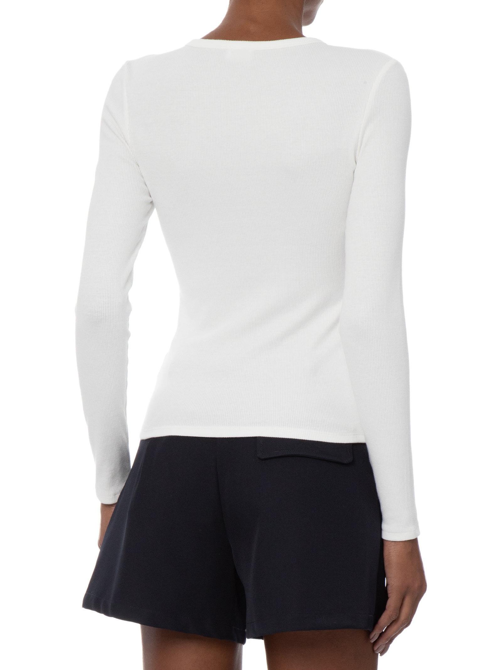 Blusa Feminina Manga Longa Blake Henley Long Sleeve Branco Cotton On