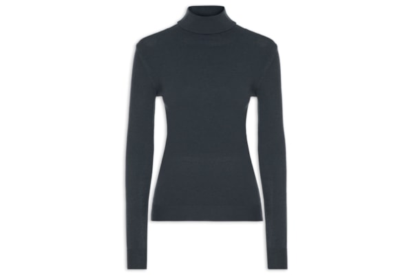 Blusa Feminina Manga Longa Blend Cashmere - Cinza