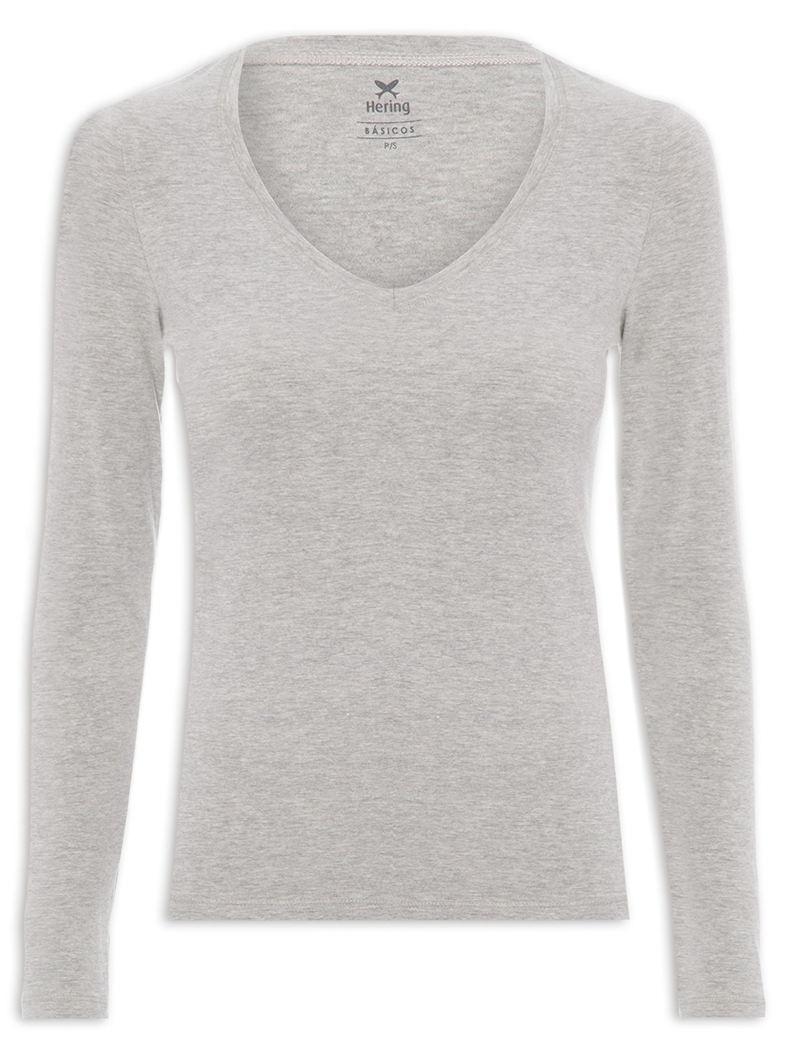 Blusa Feminina Manga Longa Cinza  Hering