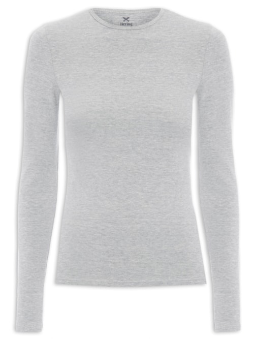 Blusa Feminina Manga Longa - Cinza