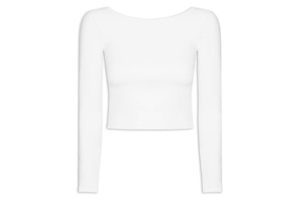 Blusa Feminina Manga Longa Classic Sports - Branco