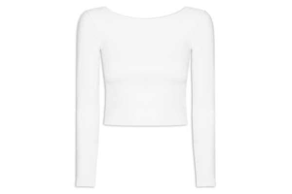Blusa Feminina Manga Longa Classic Sports - Branco