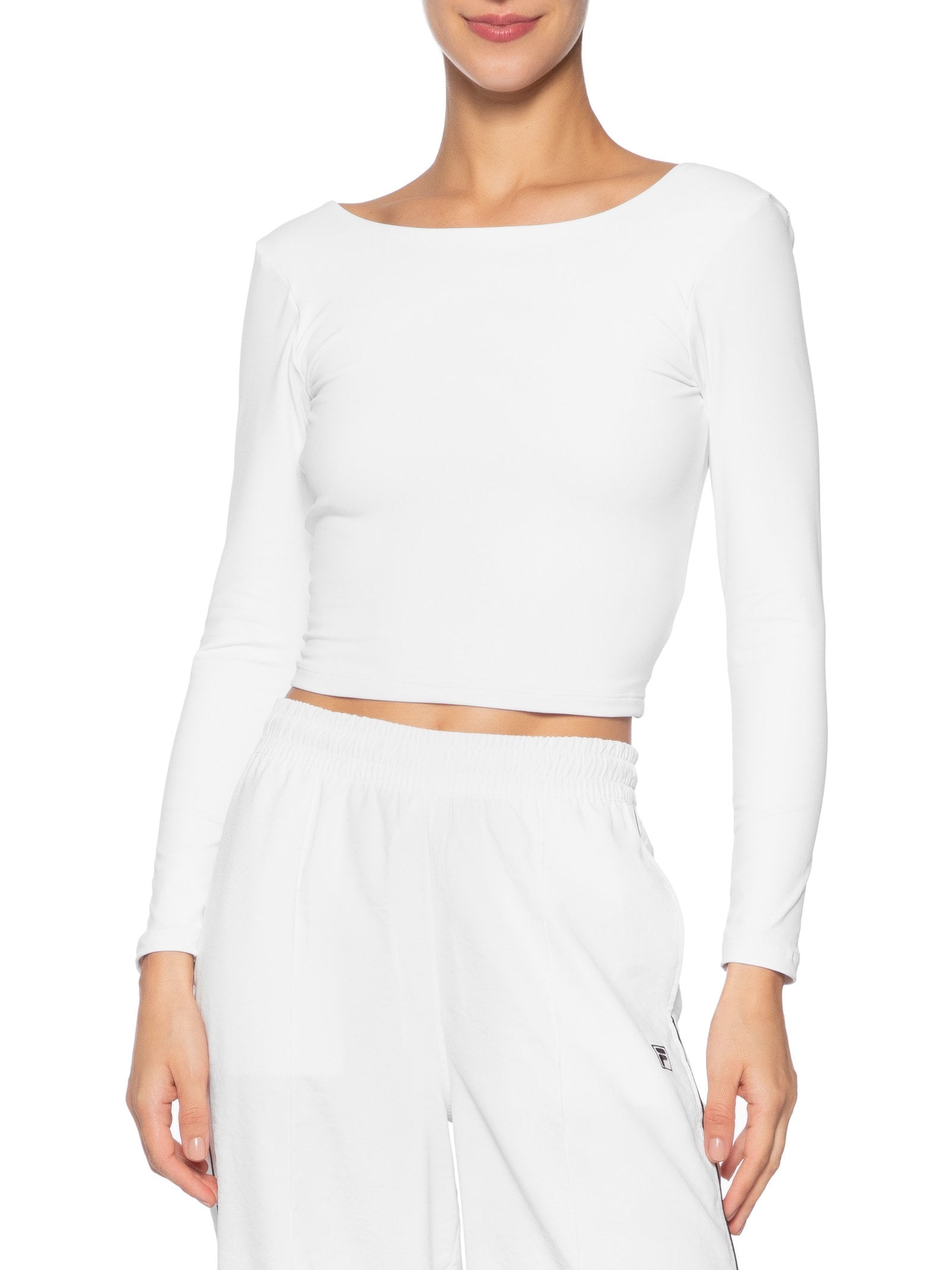Blusa Feminina Manga Longa Classic Sports Branco Fila