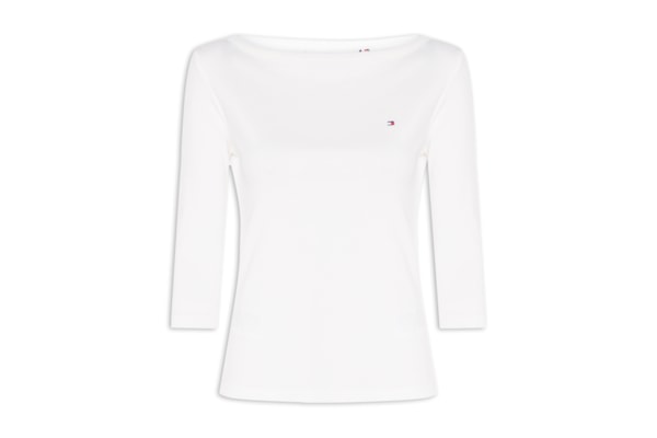 Blusa Feminina Manga Longa Cody Boat-NK 3/4 SLV - Branco