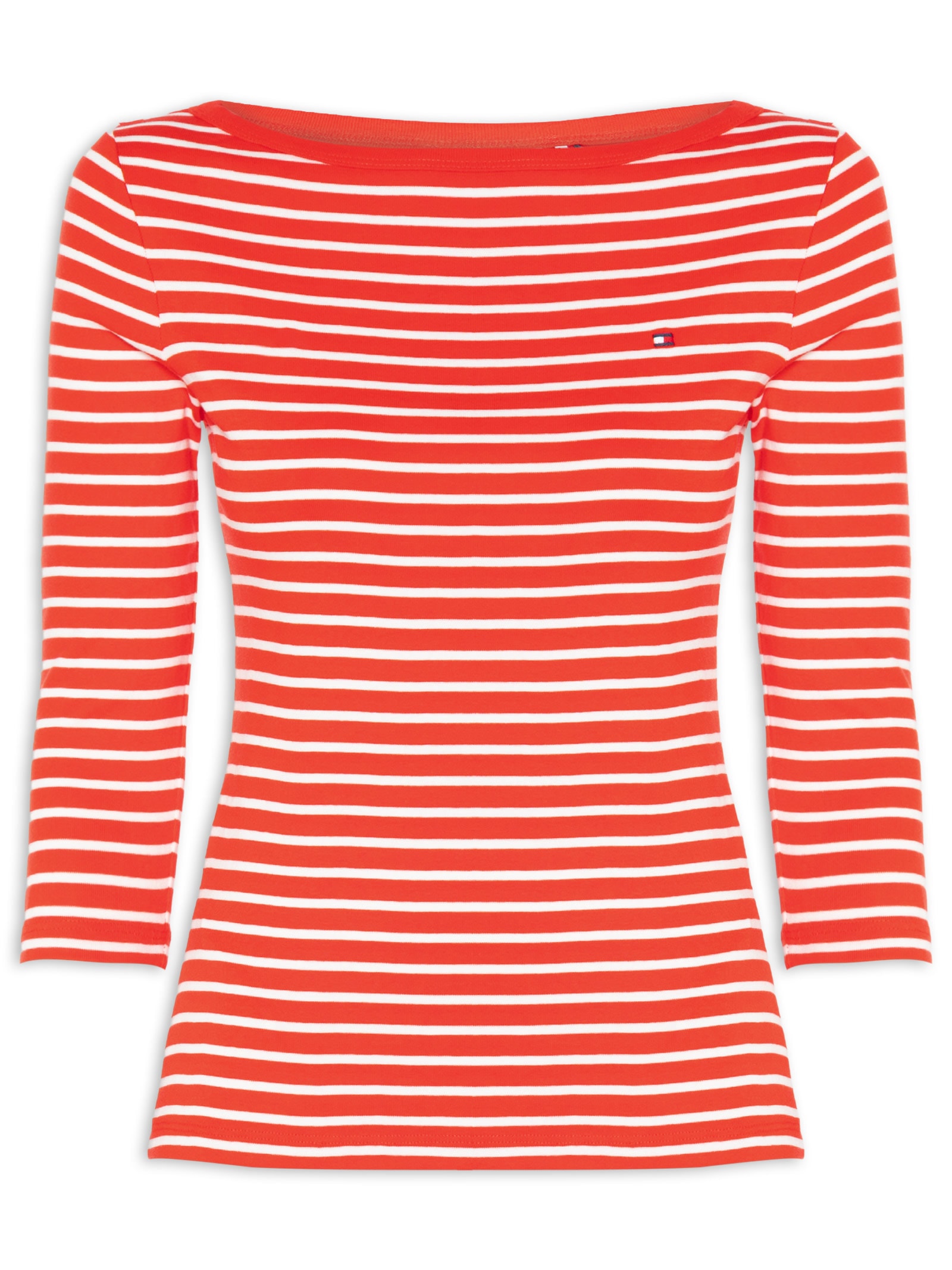 Blusa Feminina Manga Longa Cody Boat-NK 3/4 SLV Vermelho Tommy Hilfiger