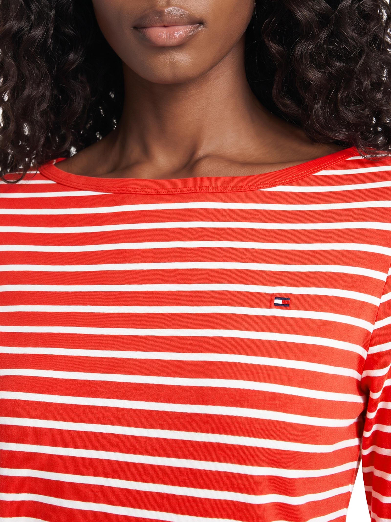 Blusa Feminina Manga Longa Cody Boat-NK 3/4 SLV Vermelho Tommy Hilfiger