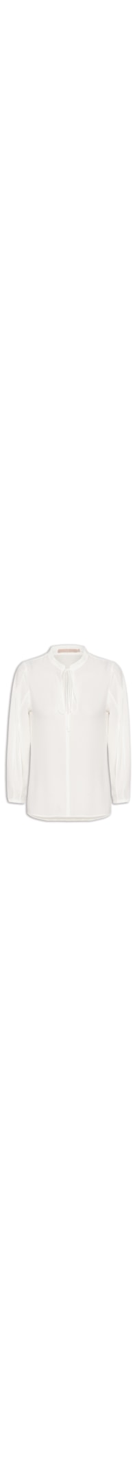 Blusa Feminina Manga Longa com Nervuras - Off White