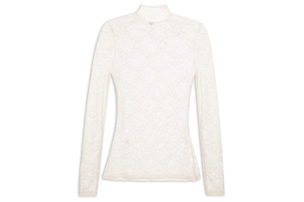 Blusa Feminina Manga Longa De Renda - Off White