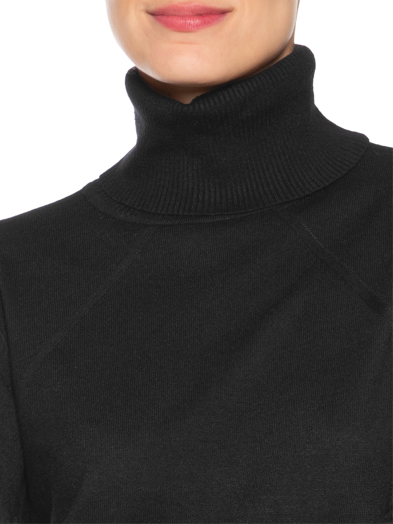 Blusa Feminina Manga Longa E Gola Alta Preto '2Essential