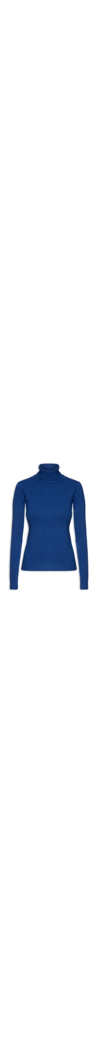 Blusa Feminina Manga Longa em Tricot - Azul
