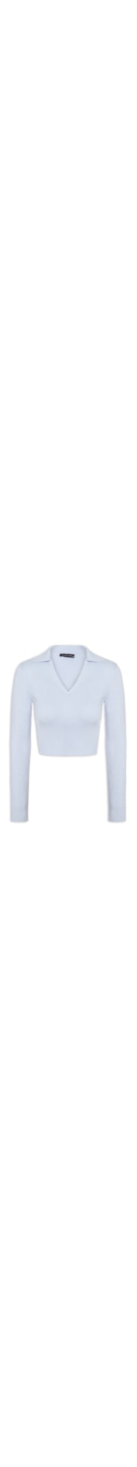 Blusa Feminina Manga Longa Em Tricot - Azul