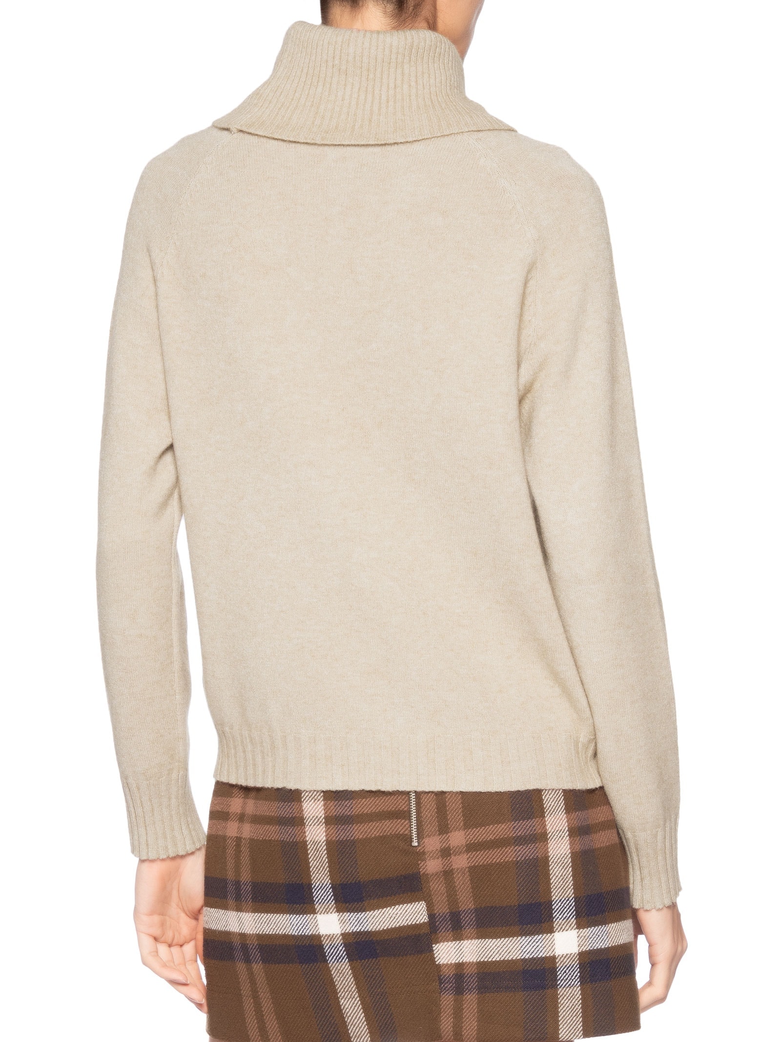 Blusa Feminina Manga Longa Em Tricot Bege Market 33