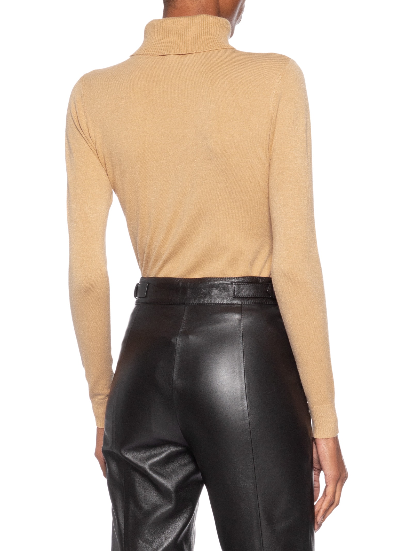 Blusa Feminina Manga Longa Em Tricot Bege Market 33