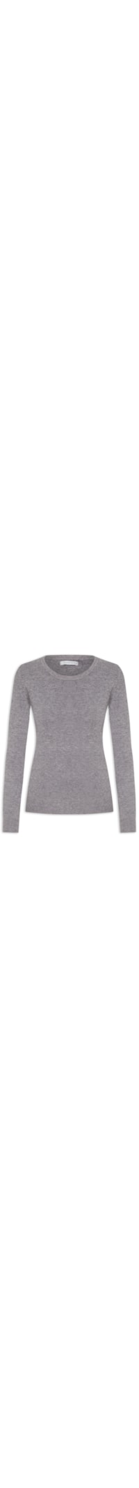 Blusa Feminina Manga Longa Em Tricot - Cinza