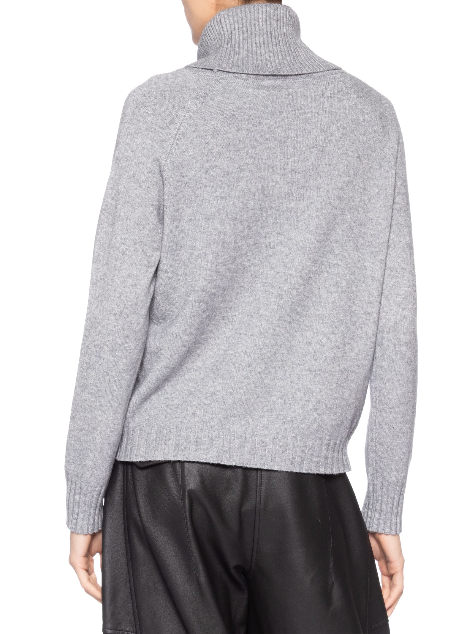 Blusa Feminina Manga Longa Em Tricot Cinza Market 33