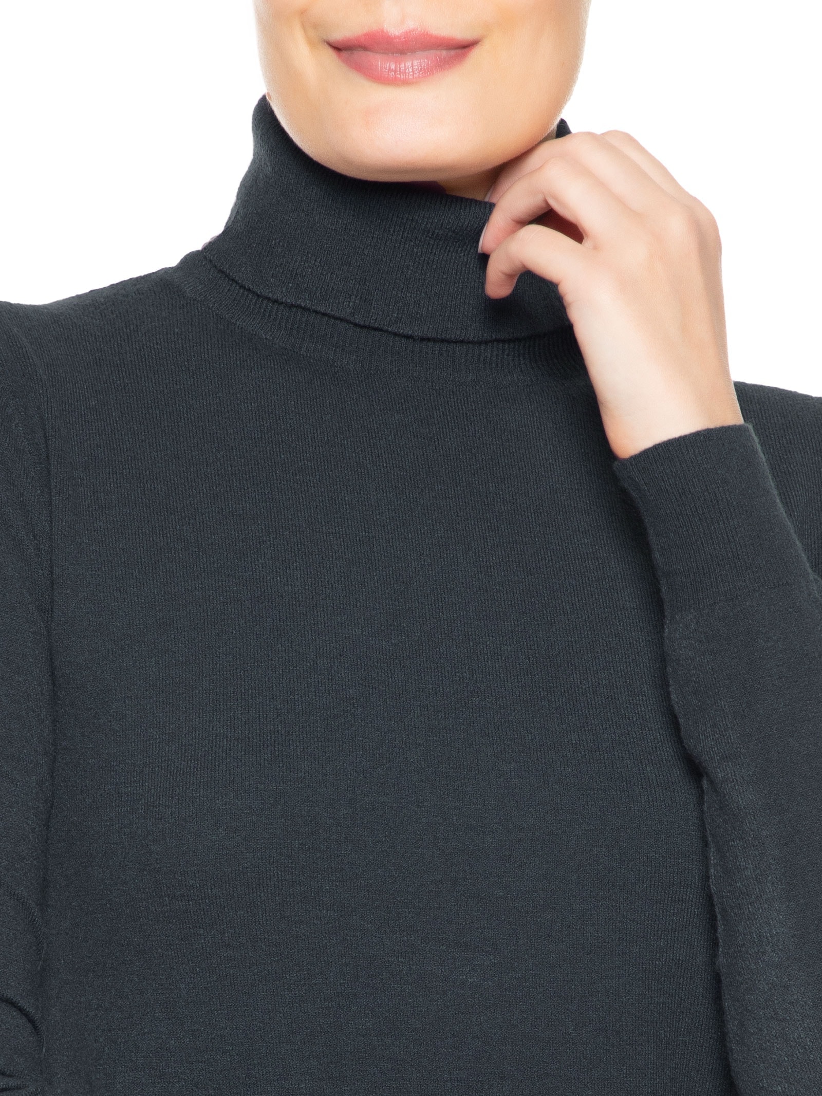 Blusa Feminina Manga Longa em Tricot com Cashmere Cinza Market 33
