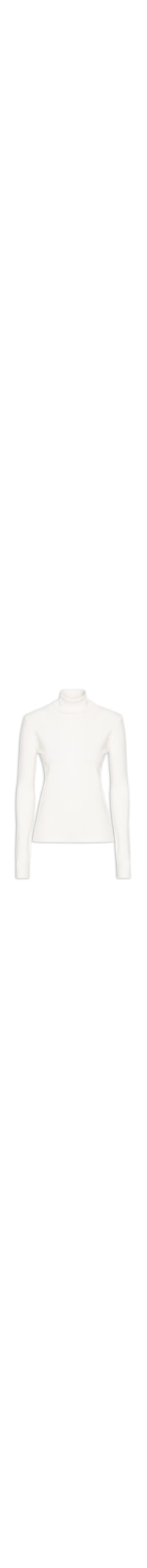 Blusa Feminina Manga Longa em Tricot com Cashmere - Off White