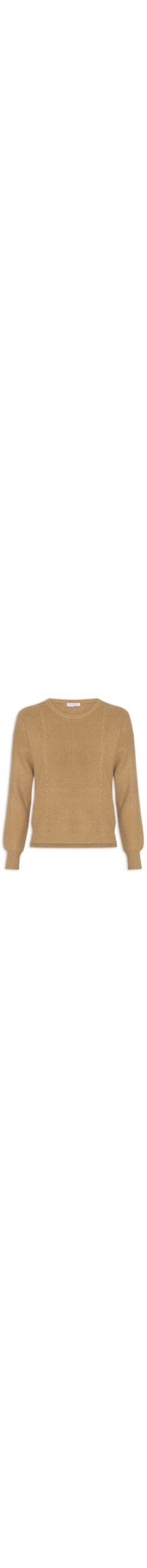 Blusa Feminina Manga Longa em Tricot - Marrom