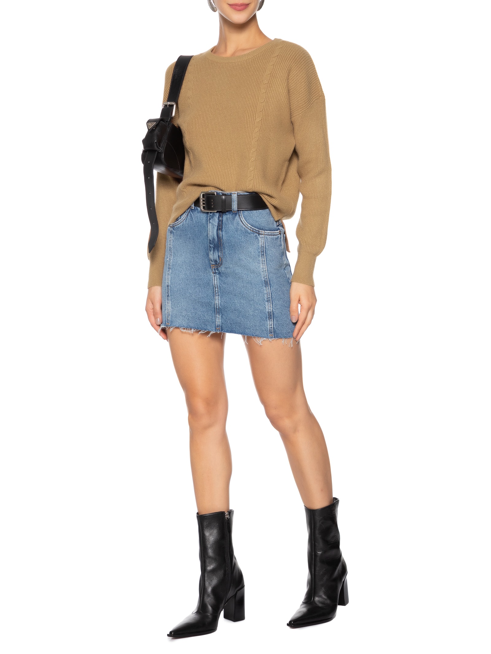 Blusa Feminina Manga Longa em Tricot Marrom Market 33
