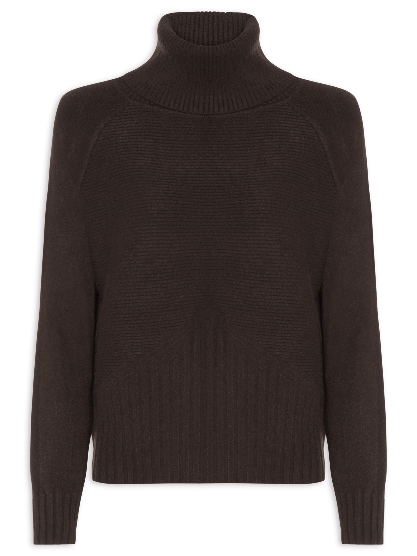 Blusa Feminina Manga Longa Em Tricot Marrom Market 33