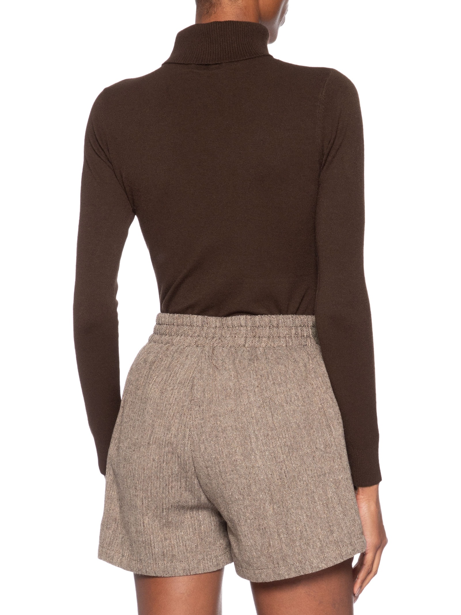 Blusa Feminina Manga Longa Em Tricot Marrom Market 33