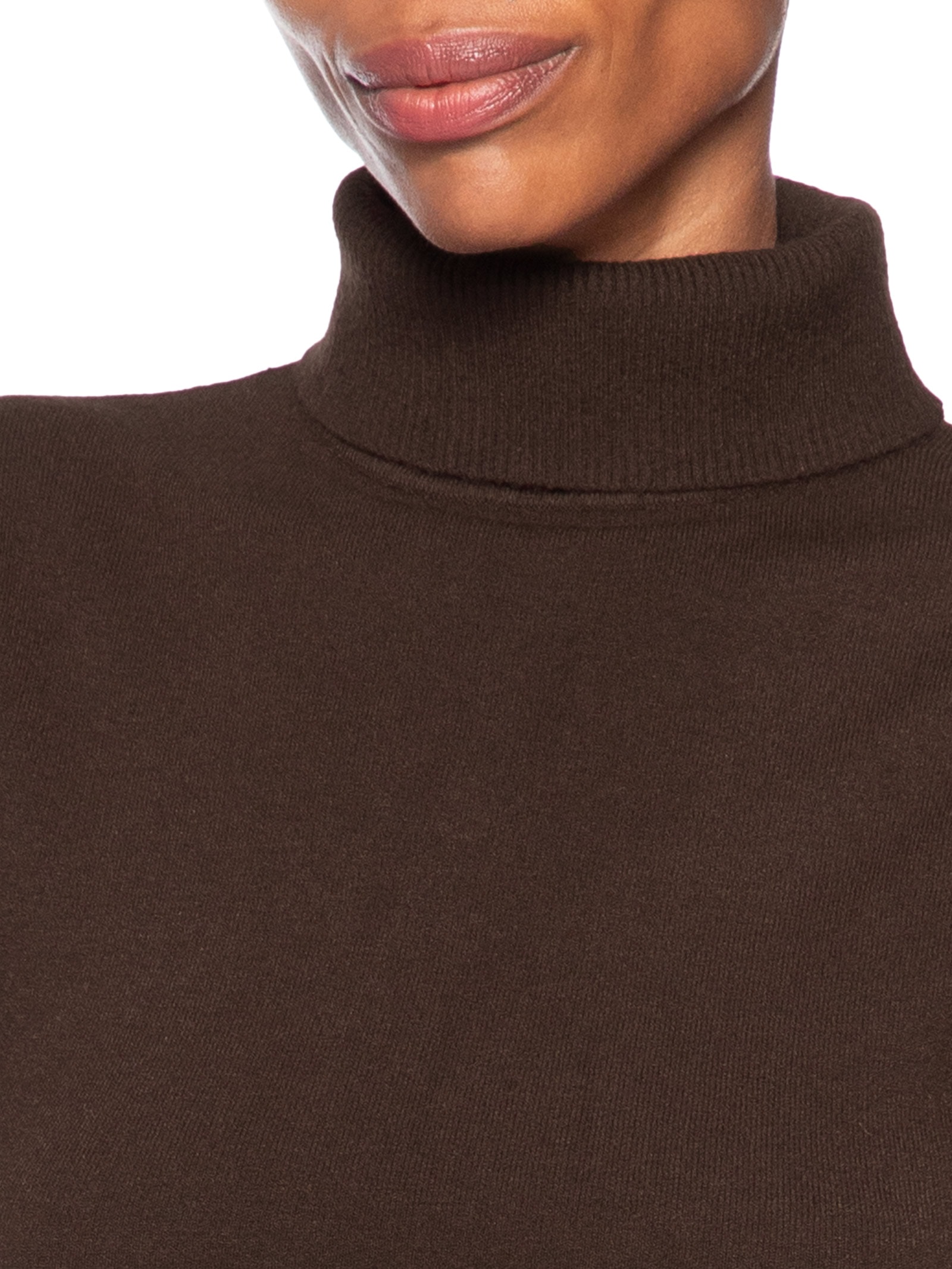 Blusa Feminina Manga Longa Em Tricot Marrom Market 33