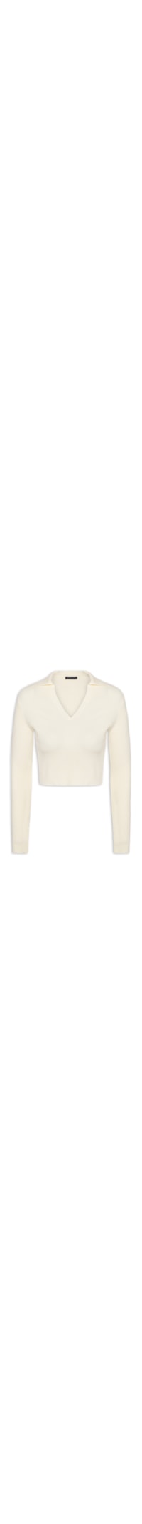 Blusa Feminina Manga Longa Em Tricot - Off White