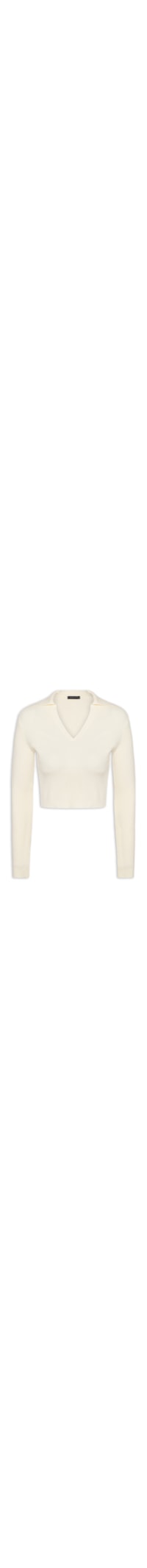 Blusa Feminina Manga Longa Em Tricot - Off White