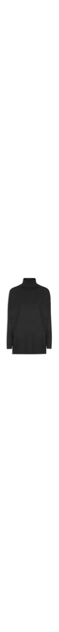 Blusa Feminina Manga Longa em Tricot - Preto