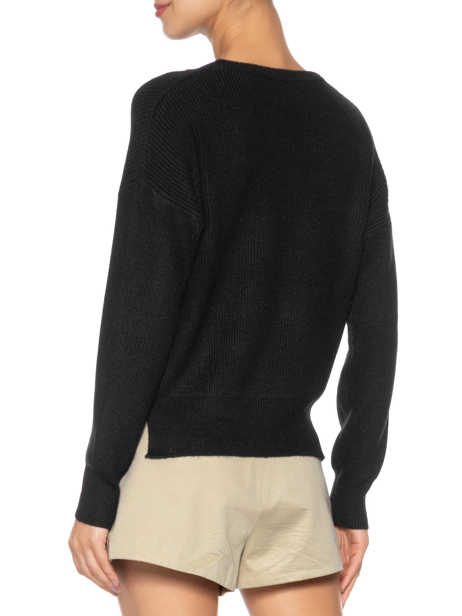 Blusa Feminina Manga Longa em Tricot Preto  Market 33