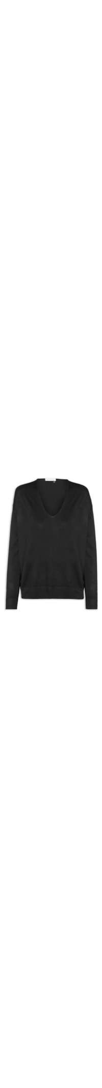 Blusa Feminina Manga Longa em Tricot - Preto