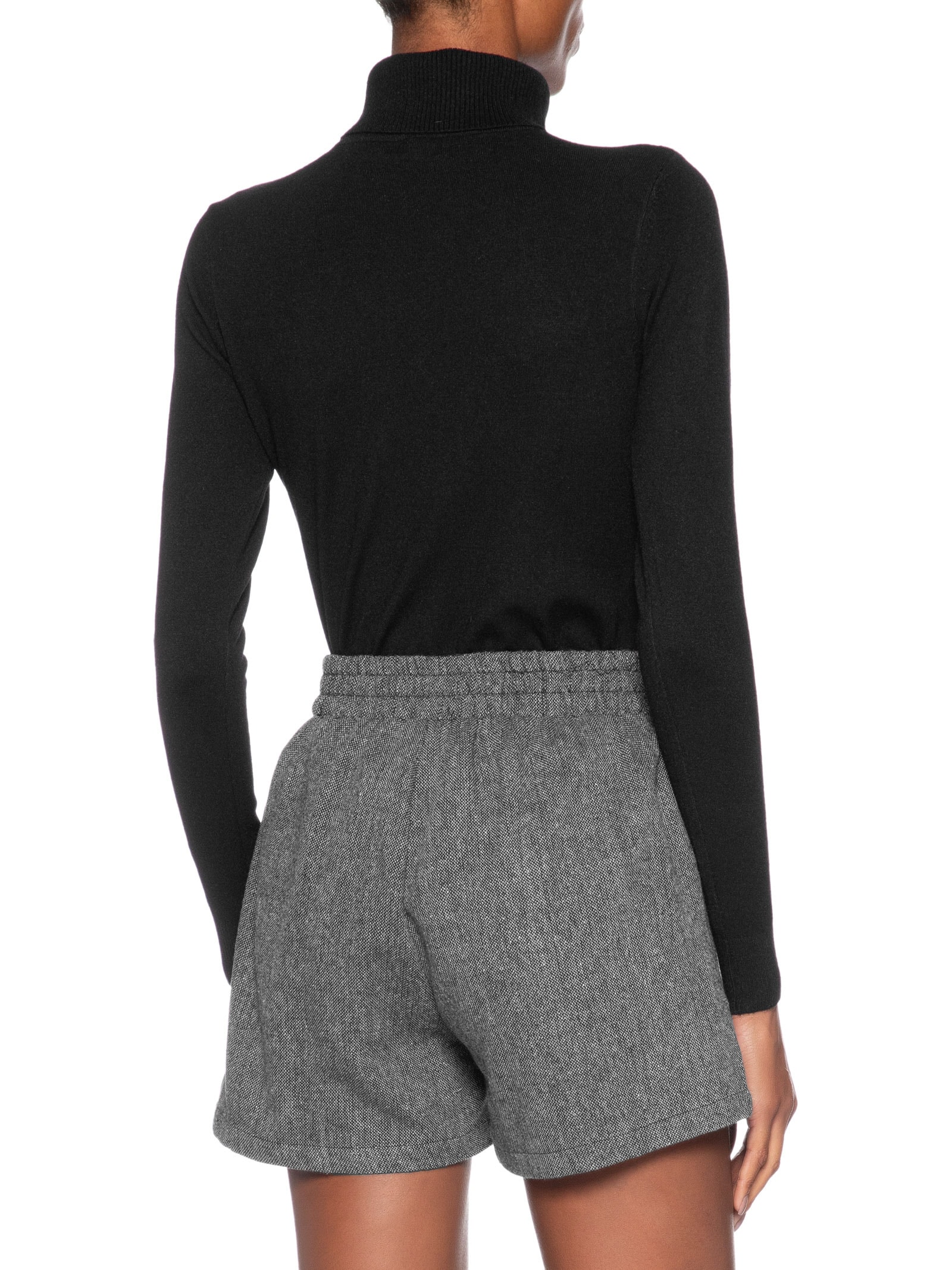 Blusa Feminina Manga Longa Em Tricot Preto Market 33