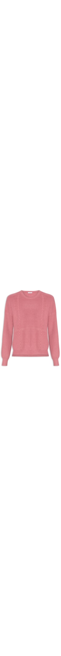 Blusa Feminina Manga Longa em Tricot - Rosa