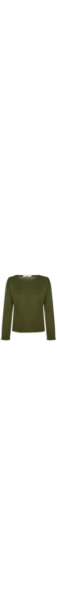 Blusa Feminina Manga Longa Em Tricot - Verde