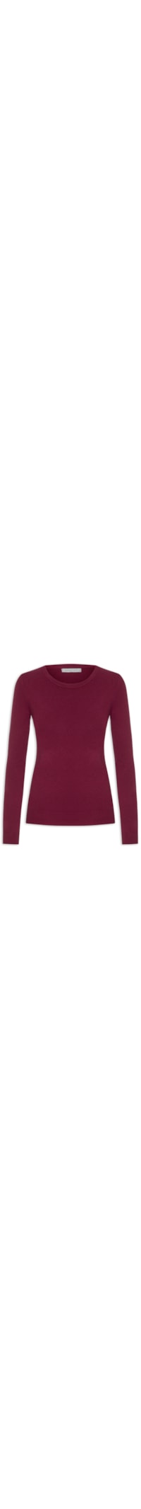 Blusa Feminina Manga Longa Em Tricot - Vinho