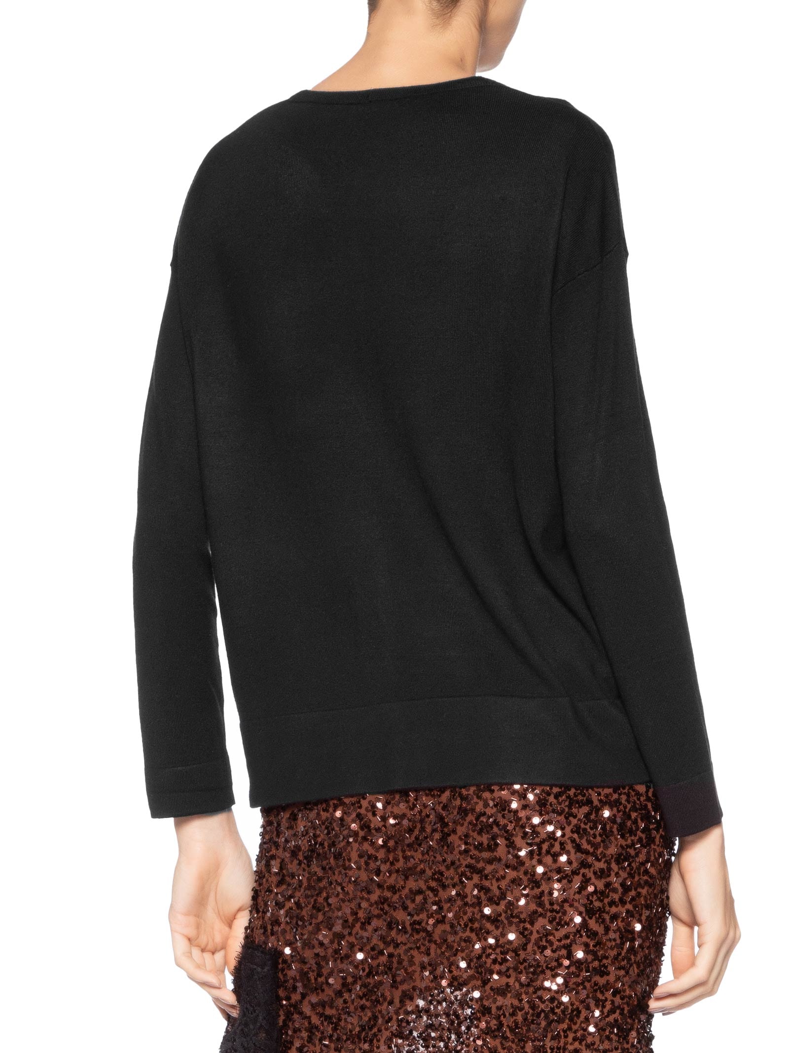 Blusa Feminina Manga Longa em Tricot – Preto Market 33