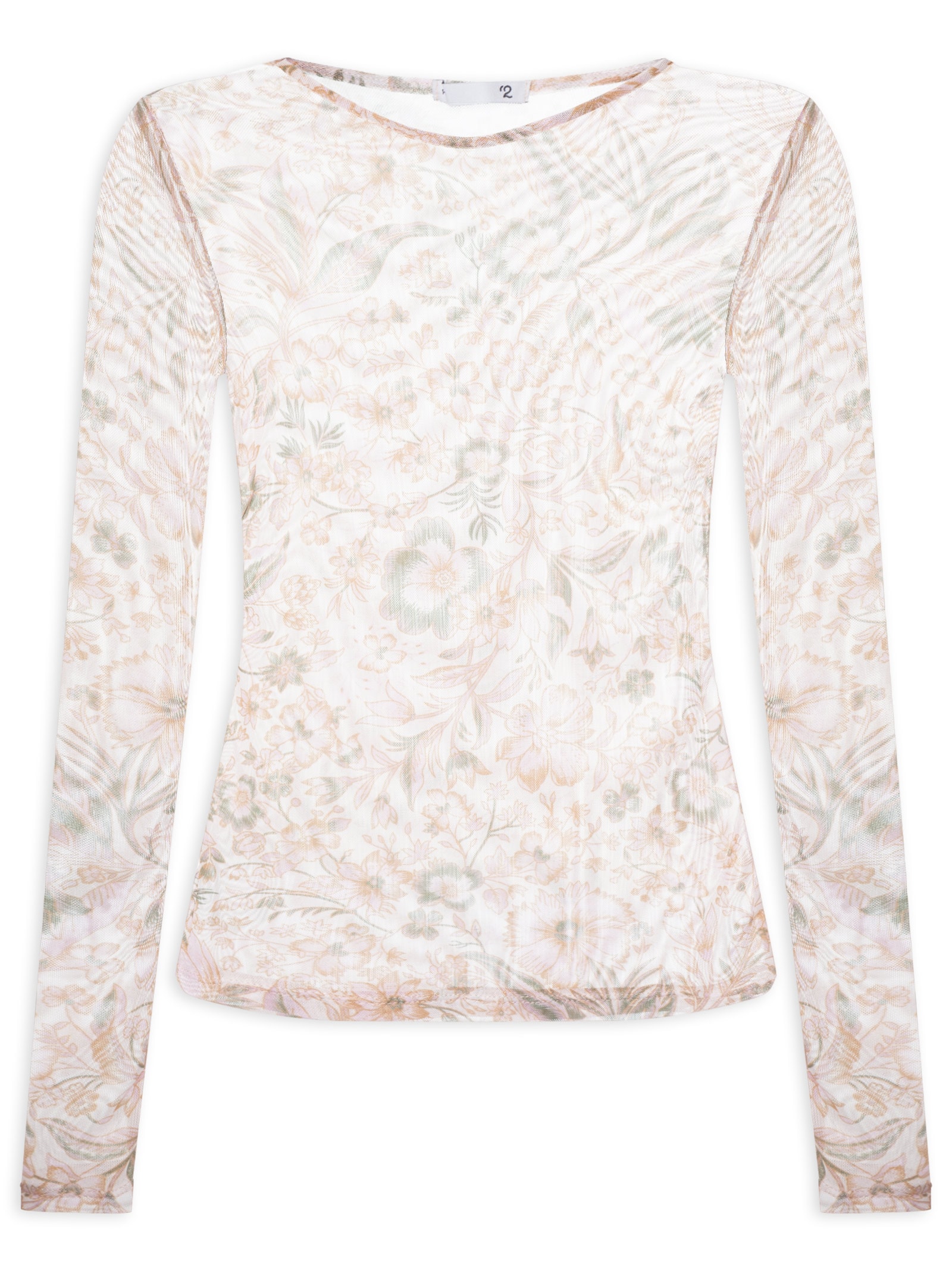 Blusa Feminina Manga Longa  em Tule Rosa '2Essential