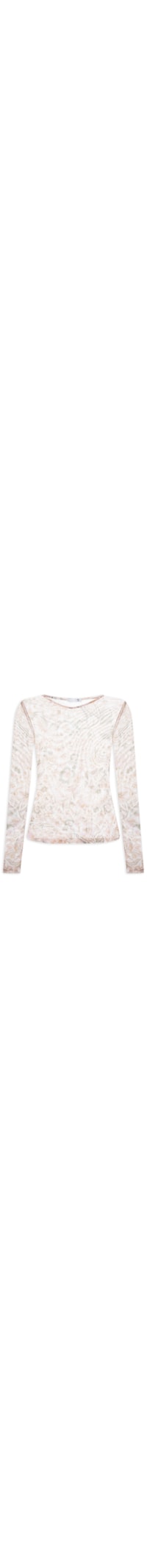 Blusa Feminina Manga Longa em Tule - Rosa