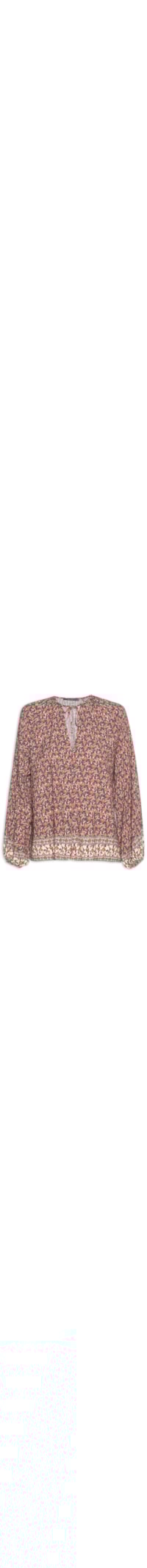 Blusa Feminina Manga Longa Estampa Bourbon - Vermelho