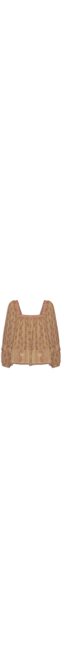 Blusa Feminina Manga Longa Estampa Lírio - Rosa