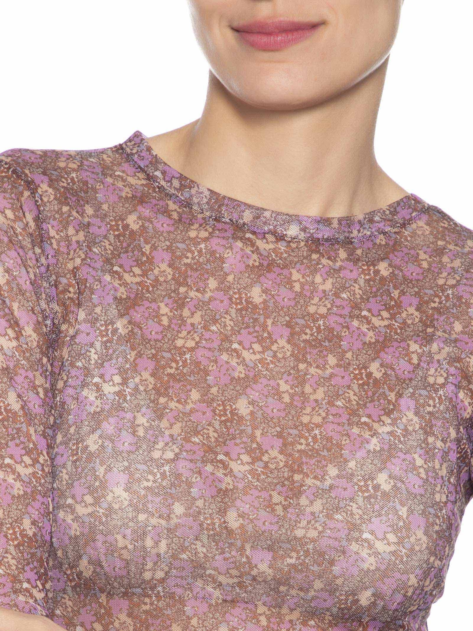 Blusa Feminina Manga Longa Estampa Violet Roxo Maria Filó