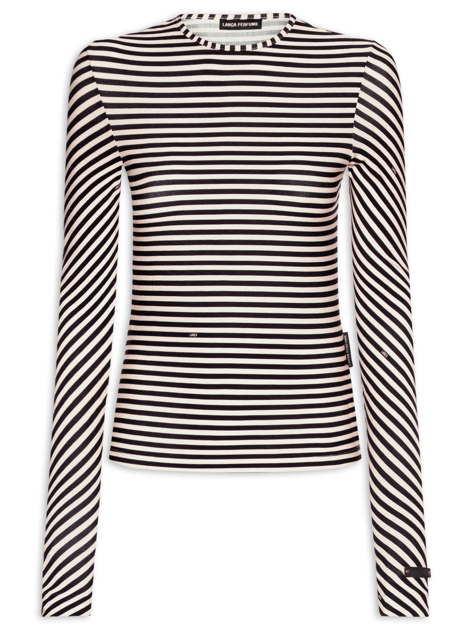 Blusa Feminina Manga Longa Estampada Azul Lança Perfume